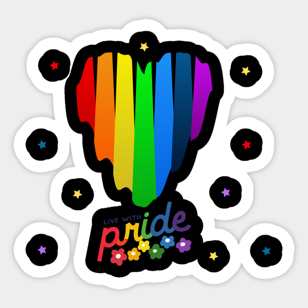 RAINBOW HEART (PRIDE) Sticker by Katebi Designs